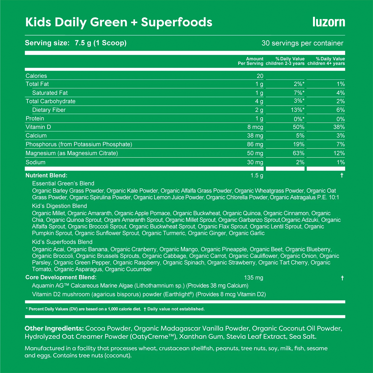 LUZORN® Kids Daily Greens + Superfoods