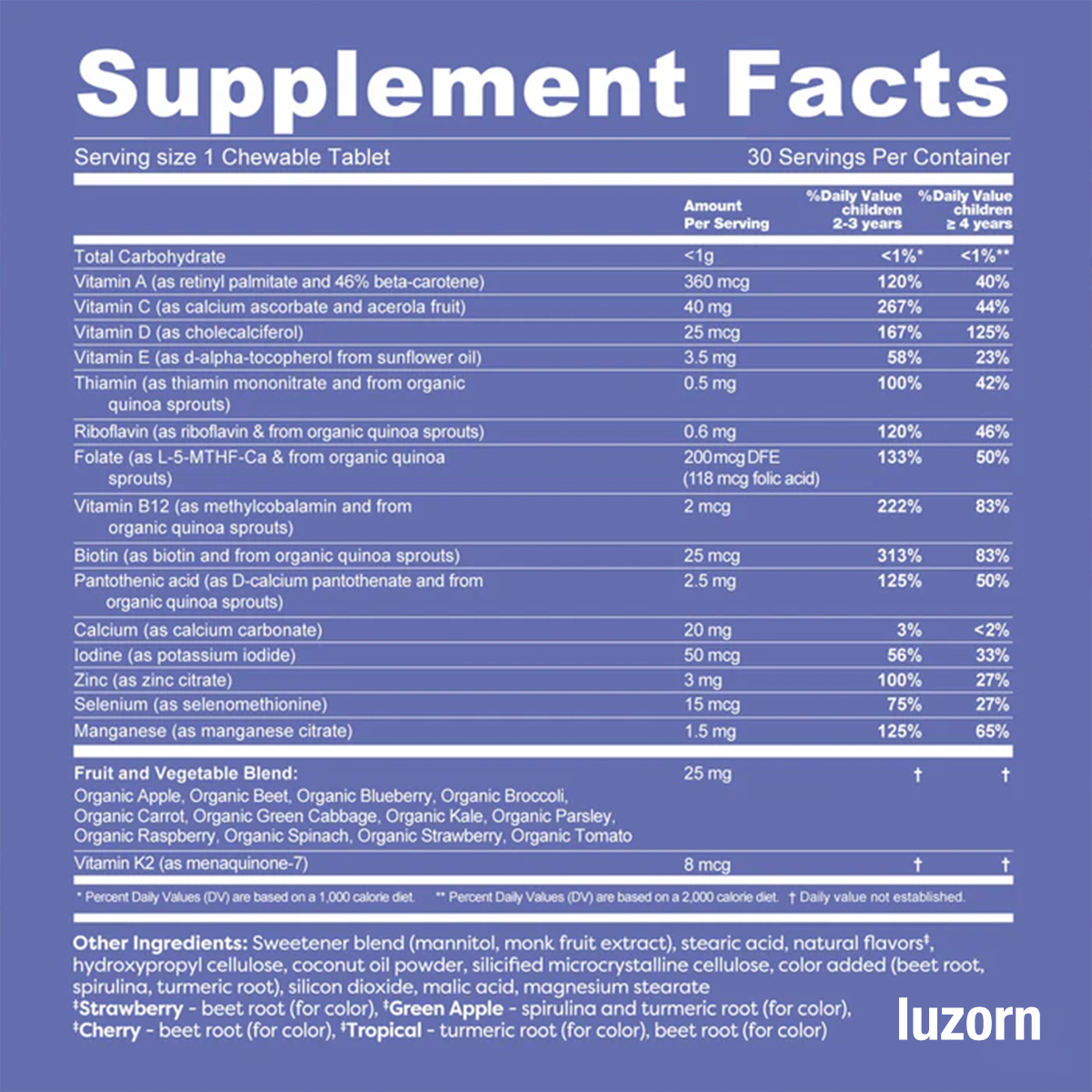 LUZORN® Kids Daily Multivitamin - Disney Princesses™