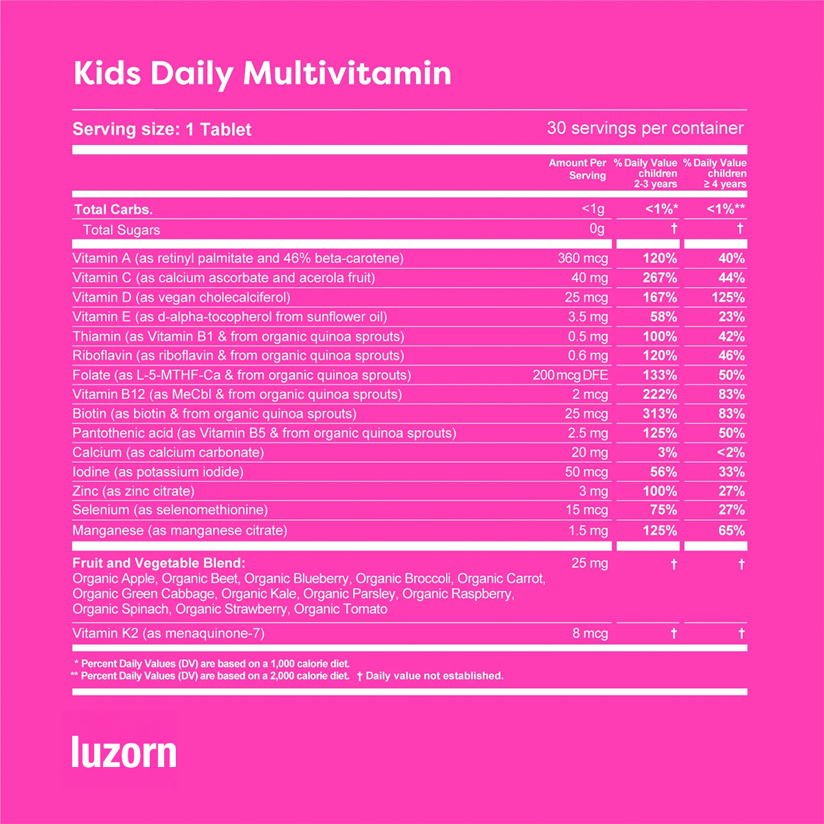LUZORN® Kids Daily Multivitamin - Barbie